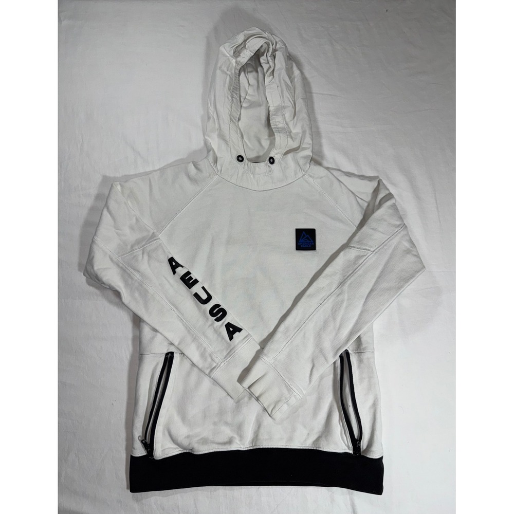 American Eagle AE USA White Black Graphic Pullover Hoodie Mens Size XS